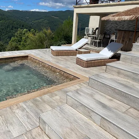 شقة Eden Du Belvedere Cevenol - En Cevennes Au Calme Absolu Et Vue Panoramique - Piscine - Jacuzzi - Only Adult - Classe 5 Etoiles *