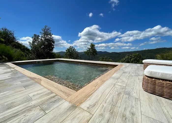 Eden Du Belvedere Cevenol - En Cevennes Au Calme Absolu Et Vue Panoramique - Piscine - Jacuzzi - Only Adult - Classe 5 Etoiles Apartment