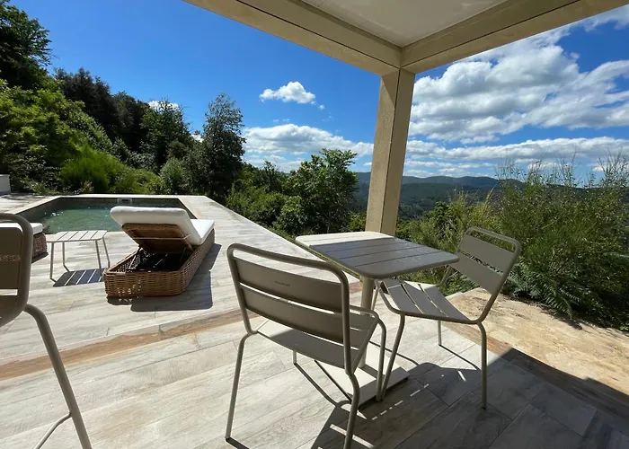Eden Du Belvedere Cevenol - En Cevennes Au Calme Absolu Et Vue Panoramique - Piscine - Jacuzzi - Only Adult - Classe 5 Etoiles Melouze