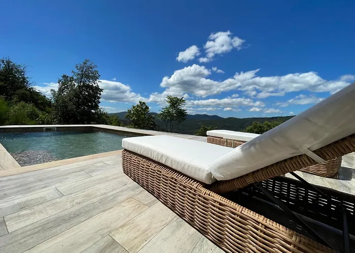 Eden Du Belvedere Cevenol - En Cevennes Au Calme Absolu Et Vue Panoramique - Piscine - Jacuzzi - Only Adult - Classe 5 Etoiles *